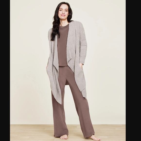 Barefoot Dreams CozyChic Lite Island Wrap Cardigan Small Open Soft Sweater Beige - Picture 6 of 16